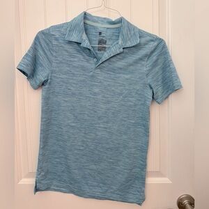 All in Motion Light Blue green boys Polo Shirt size large.